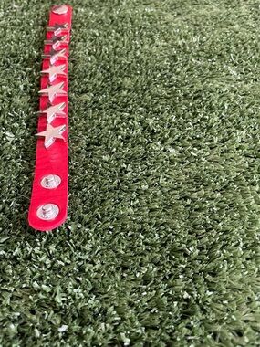 Red Star Stud Snap Bracelet